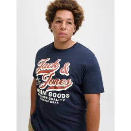 Jack & Jones PlusSize JACK & JONES Jjelogo Tee Ss Oneck 2 Col Aw25 Noos Pls - Plus Size