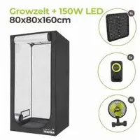 Growzelt 80x80x160cm mit 150 Watt LED | TRAFIKA GROW SET