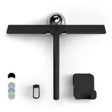 GÜTEWERK Duschabzieher Set mit Halterung schwarz 28 cm