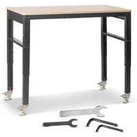 STAHLWERK Werkbank mit Rollen höhenverstellbar 92-104 cm Tragfähigkeit 365