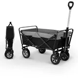 Famanu Handwagen faltbar - vielseitig einsetzbar - schwarz - 105 x 51,5 x 79,5 cm