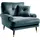 trends by hg Loungesessel TOKIO Mikrofaser 100 x 88 x 100 cm Blau