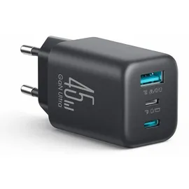 OEM USB-C Lightning Usb-a GaN 45W Wandladegerät - Schwarz