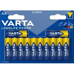 Varta Long Life Power AA Batterie x 12