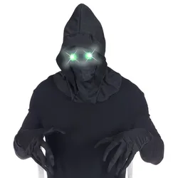 Gesichtslose Maske mit grün leuchtenden Augen - OS