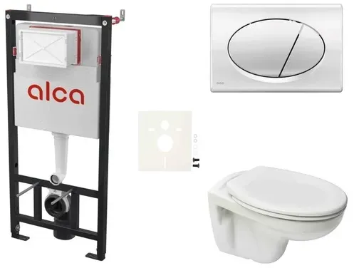 Alca Wand-WC Set für Vorwandmontage + Ceramia S-Line Pro WC SIKOASP2
