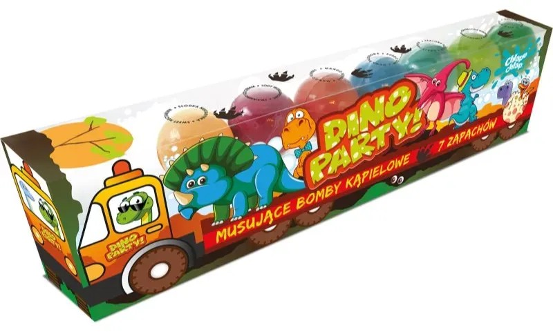 Chlapu Chlap Dino Truck Brausekugeln zum Baden für Kinder 7x50 g