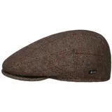 Lipodo Flatcap Schirmmütze Karomuster Made in Italy Damen und Herren Sommer Winter beige 49 cm - 49