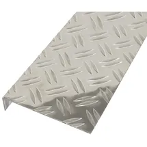 GAH Alberts Alberts Strukturblech Riffel-Prägung, gekantet, L-Form | Aluminium, natur | 1000 x 30 mm