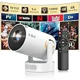 Beamer 4k 1080P 2025 Full HD Unterstützt Android 11, Gimbal 3s Aktualisierter Mini-Projektor 5G WiFi 6 BT 5.4, Mini-Projektor 4K Heimkino/Laptop/HDMI/USB/Auto Horizontale Trapezkorrektur