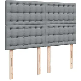 vidaXL Boxspringbett 140 x 200 cm Hellgrau