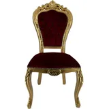 Casa Padrino Luxus Barock Stuhl Bordeauxrot / Gold H. 105 cm Möbel
