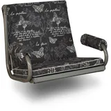 ANGERER Freizeitmöbel GmbH Hollywoodschaukel Auflage 1-Sitzer Royal - passend für viele 1-Sitzer Hollywoodschaukeln - Schaukelauflage Made in Germany (Grau Schmetterling)