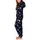 normann-wäschefabrik Damen Jumpsuit Overall mit Kapuze im Sternen Look aus Coralfleece - 202 267 961, Farbe:Marine, Größe:44/46 - 44-46