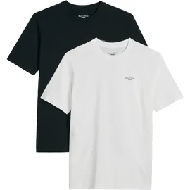 Marc O'Polo T-Shirt MARC O'POLO DENIM "regular fit im 2er Pack, in softem Single Jersey", Jungen, Gr. XL, schwarz-weiß (schwarz, weiß), Obermaterial: 100% Baumwolle, regular fit, Rundhals, Shirts T-Shirt
