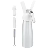 Tragbarer Sahnespender (500 Ml) Für Kaffee Und Desserts, Silber