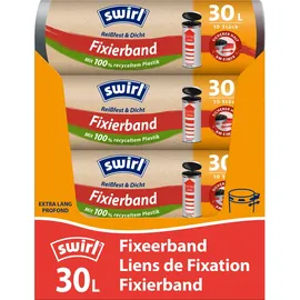 Swirl Fixierband-Müllbeutel Xl 30 L Reißfest & Dicht Mülltüte Müllsack