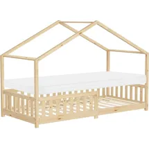 ML-Design Hausbett 90 x 200 cm Kiefer naturbelassen beige