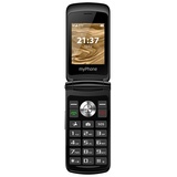 myPhone Waltz Klapphandy mit SOS-Taste 3.5mm Klinke Bluetooth-Verbindung Schwarz
