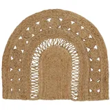 Urbanara Teppich Kinder-Teppich Kalavai I 100% Jute, rechteckig, Höhe: 5 mm, Ungefärbter, unbehandelter Jute-Kinderteppich mit Flechtdesign beige