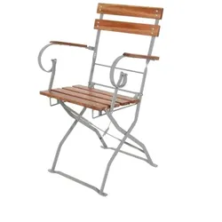 Lex Biergarten Set Sitzgruppe Biergartenmöbel Armlehne Bank Stuhl Tisch 120x60 4tlg.