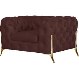 Home Affaire Chesterfield-Sessel HOME AFFAIRE "Amaury Sessel", rosa (rose), B:125cm H:75cm T:97cm, Struktur (100% Polyester9;Samtoptik (100% Polyester), Sessel, aufwändige Knopfheftung, moderne Chesterfield Optik, Fußfarbe wählbar