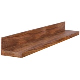 KADIMA DESIGN Wandregal Wood aus Massivholz Sheesham, 140 cm, nachhaltig, starke Auflagefläche, ideal für Wohnräume und Flure, handgefertigt