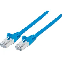 Intellinet Network Solutions Intellinet 740661 RJ45 Patchkabel CAT 6a S/FTP 100% Kupfer, LS0H, 0,5 m, Blau Folienschirm, Geflechtschirm, Geschirmt, Halogenfrei 1St.