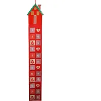 Adventskalender Weihnachtskalender HAUS 170cm Filzstoff rot zum Befüllen - Rot
