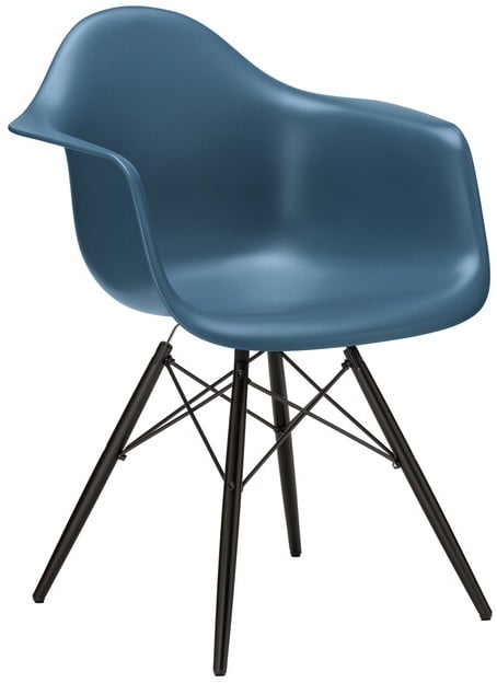 Vitra Stuhl Eames Plastic Armchair DAW blau, Designer Charles & Ray Eames, 83x63x59 cm