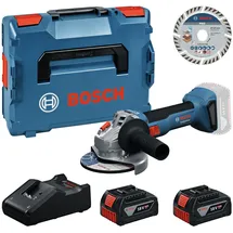 Bosch GWS 18V-8 inkl. 2 x 4,0 Ah + L-BOXX