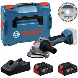Bosch GWS 18V-8 inkl. 2 x 4,0 Ah + L-BOXX