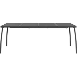 vidaXL Gartentisch Anthrazit 200x100x72 cm Stahlgitter