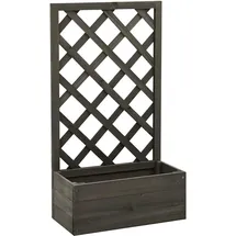 vidaXL Garten-Spalier mit Blumenkasten 50 x 25 x 90 cm Grau