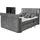 ed exciting design Dallas Boxspringbett 180x200 cm, , inkl. Topper, LED-Beleuchtung, motorisierter TV-Halterung grau
