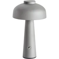 Beliani Kabellose Tischlampe Grau