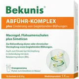 Bekunis Abführ-Komplex plus | Macrogol + Flohsamenschalen + Simeticon | Bei Verstopfung mit begleitenden Blähungen und Völlegefühl | 10 Sachets zum Einrühren in Wasser | Orange | Medizinprodukt