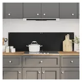 vidaXL Küchenrückwände 2 Stk. Schwarz 70x40 cm Hartglas