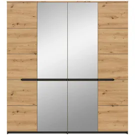 Möbel Boss Kleiderschrank Canu 180 x 198 x 59 cm Grau