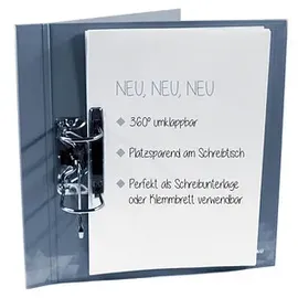 Donau Elektronik DONAU FLIP faltbar Ordner dunkelgrau stabile Pappe 7,5 cm DIN A4