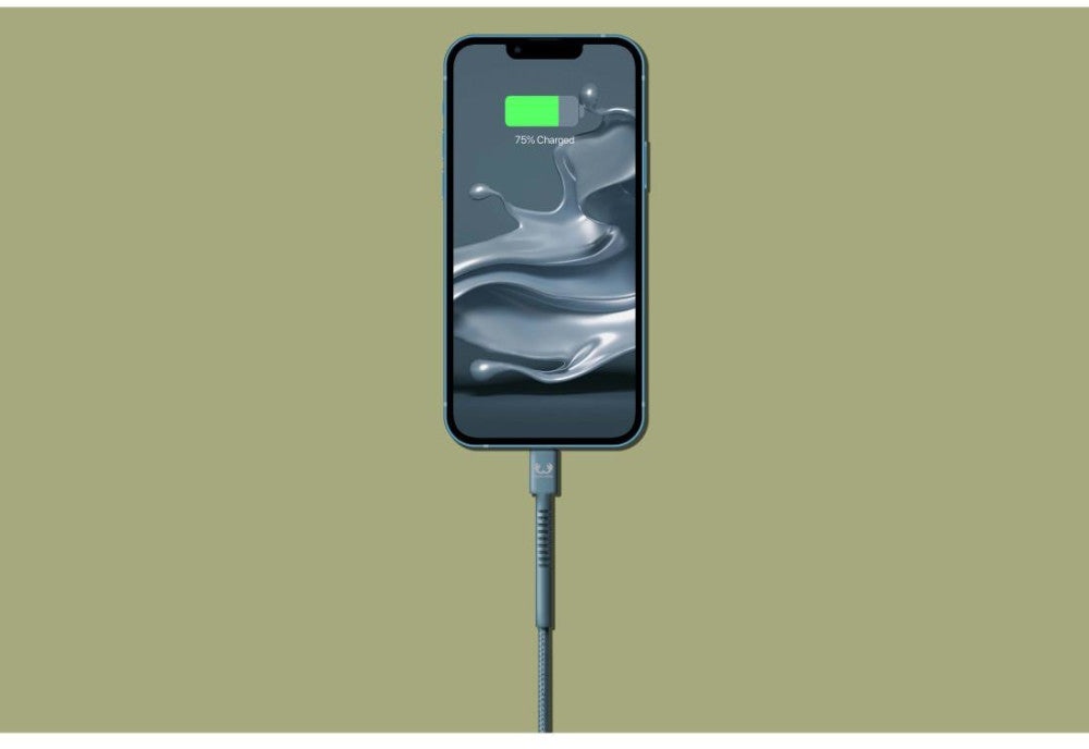 HAMA USB - Lightning-Kabel "Fabriq" 2,0 m Dive Blue - Ladekabel für iPhone, iPad und iPod