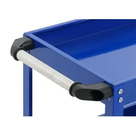 Mendler Werkzeugwagen HWC-M25, Rollwagen Werkstattwagen Transportwagen, Rollen Handgriff 3 Ladeflächen, Stahl 73x73x36cm blau