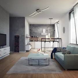 B.K.Licht - LED Warmweiß, Schwarz