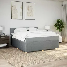vidaXL Boxspringbett 180 x 200 cm Hellgrau