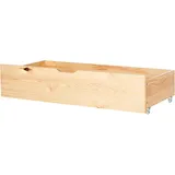 Beliani Bettschublade 2er Set Kiefernholz EPANEY Hellbraun