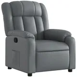 vidaXL Relaxsessel Grau Kunstleder 50 x 98 x 50 cm Grau mit verstellbarer Rückenlehne