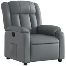 vidaXL Relaxsessel Grau Kunstleder 50 x 98 x 50 cm Grau mit verstellbarer Rückenlehne