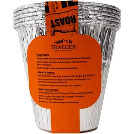 Traeger Einlage für Fett- und Aschebehälter 5 Stück Aluminium grau