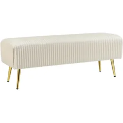 Bettbank Samtstoff creme / gold 118 x 40 cm PATERSON