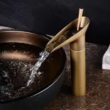 Waschtischarmatur, Wasserfall-mischbatterie Für Das Badezimmer, Einstellbare Warm- Und Kaltwasser-mischbatterie, Verchromtes Messing (a) Fdc